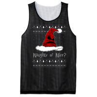 Naughty Or Nice? Sorting Santa Claus Ugly Christmas Sweater Mesh Reversible Basketball Jersey Tank