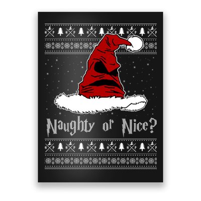 Naughty Or Nice? Sorting Santa Claus Ugly Christmas Sweater Poster