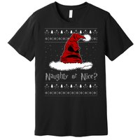 Naughty Or Nice? Sorting Santa Claus Ugly Christmas Sweater Premium T-Shirt