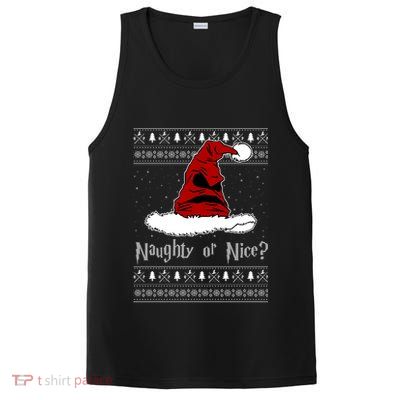 Naughty Or Nice? Sorting Santa Claus Ugly Christmas Sweater PosiCharge Competitor Tank