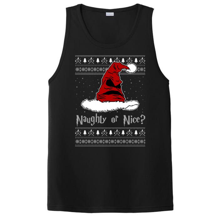 Naughty Or Nice? Sorting Santa Claus Ugly Christmas Sweater PosiCharge Competitor Tank