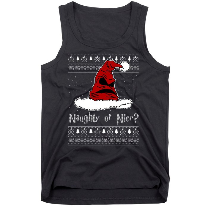 Naughty Or Nice? Sorting Santa Claus Ugly Christmas Sweater Tank Top