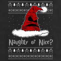 Naughty Or Nice? Sorting Santa Claus Ugly Christmas Sweater Golf Towel