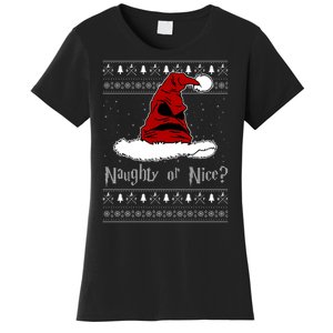 Naughty Or Nice? Sorting Santa Claus Ugly Christmas Sweater Women's T-Shirt