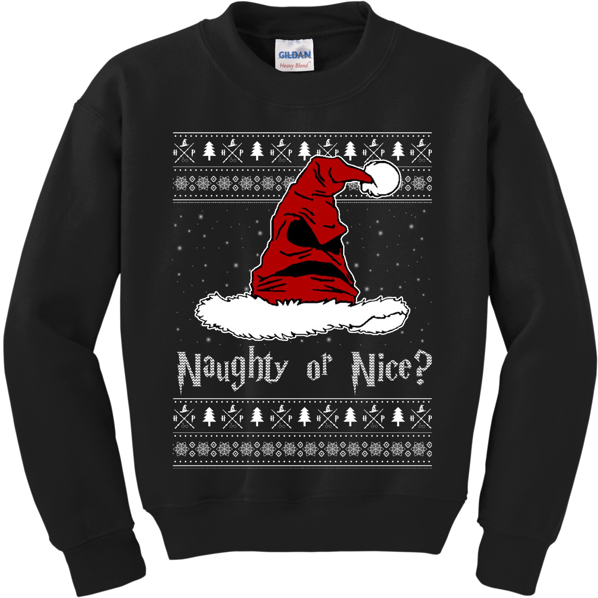 Naughty Or Nice? Sorting Santa Claus Ugly Christmas Sweater Kids Sweatshirt
