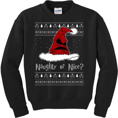 Naughty Or Nice? Sorting Santa Claus Ugly Christmas Sweater Kids Sweatshirt