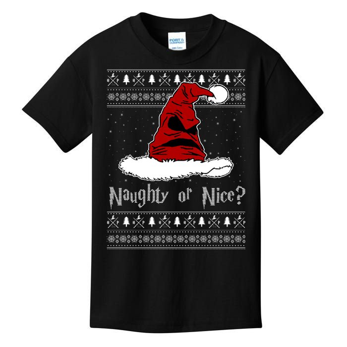 Naughty Or Nice? Sorting Santa Claus Ugly Christmas Sweater Kids T-Shirt