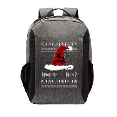 Naughty Or Nice? Sorting Santa Claus Ugly Christmas Sweater Vector Backpack