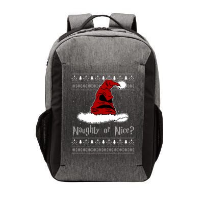 Naughty Or Nice? Sorting Santa Claus Ugly Christmas Sweater Vector Backpack