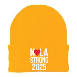 New Orleans Nola Strong Heart 2025 New Orleans Strong Knit Cap Winter Beanie