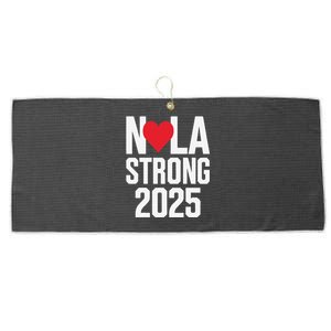 New Orleans Nola Strong Heart 2025 New Orleans Strong Large Microfiber Waffle Golf Towel