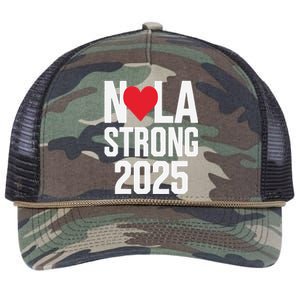 New Orleans Nola Strong Heart 2025 New Orleans Strong Retro Rope Trucker Hat Cap