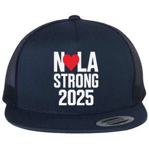 New Orleans Nola Strong Heart 2025 New Orleans Strong Flat Bill Trucker Hat