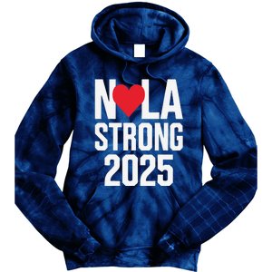 New Orleans Nola Strong Heart 2025 New Orleans Strong Tie Dye Hoodie