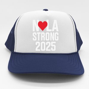 New Orleans Nola Strong Heart 2025 New Orleans Strong Trucker Hat