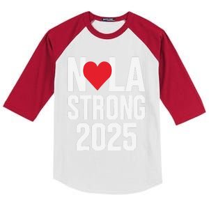 New Orleans Nola Strong Heart 2025 New Orleans Strong Kids Colorblock Raglan Jersey