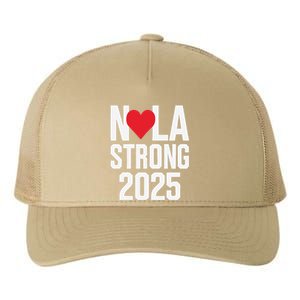 New Orleans Nola Strong Heart 2025 New Orleans Strong Yupoong Adult 5-Panel Trucker Hat