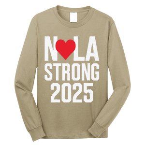 New Orleans Nola Strong Heart 2025 New Orleans Strong Long Sleeve Shirt