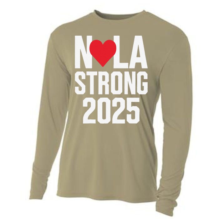 New Orleans Nola Strong Heart 2025 New Orleans Strong Cooling Performance Long Sleeve Crew