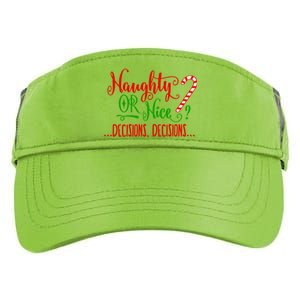 Naughty Or Nice Decisions Decisions Funny Christmas Xmas Gift Adult Drive Performance Visor