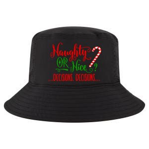 Naughty Or Nice Decisions Decisions Funny Christmas Xmas Gift Cool Comfort Performance Bucket Hat