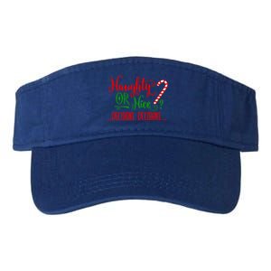 Naughty Or Nice Decisions Decisions Funny Christmas Xmas Gift Valucap Bio-Washed Visor