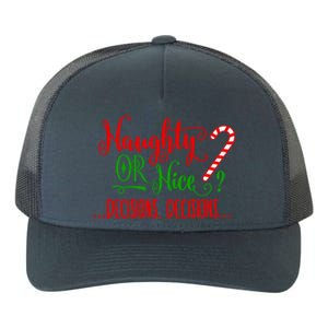 Naughty Or Nice Decisions Decisions Funny Christmas Xmas Gift Yupoong Adult 5-Panel Trucker Hat