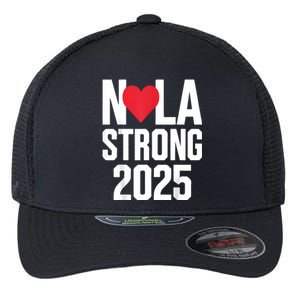 New Orleans Nola Strong Heart 2025 New Orleans Strong Flexfit Unipanel Trucker Cap