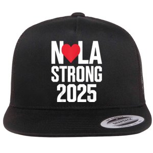 New Orleans Nola Strong Heart 2025 New Orleans Strong Flat Bill Trucker Hat