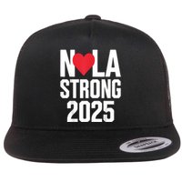 New Orleans Nola Strong Heart 2025 New Orleans Strong Flat Bill Trucker Hat