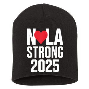 New Orleans Nola Strong Heart 2025 New Orleans Strong Short Acrylic Beanie