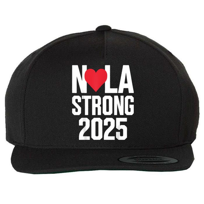 New Orleans Nola Strong Heart 2025 New Orleans Strong Wool Snapback Cap