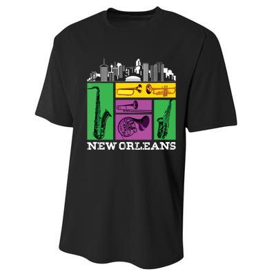 New Orleans Nola And The Big Easy Performance Sprint T-Shirt