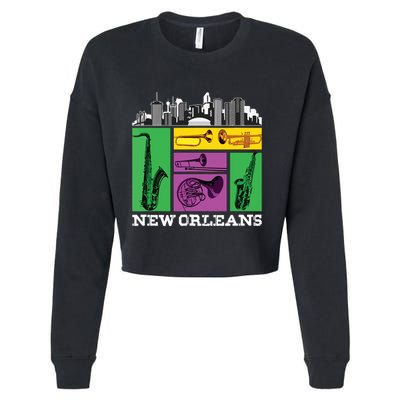 New Orleans Nola And The Big Easy Cropped Pullover Crew