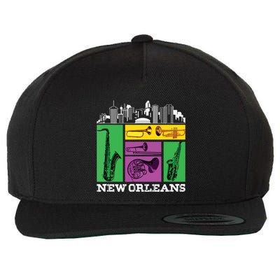 New Orleans Nola And The Big Easy Wool Snapback Cap