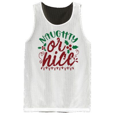 Naughty Or Nice Christmas Holiday Festive Mesh Reversible Basketball Jersey Tank