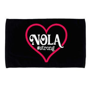 New Orleans Nola Strong Heartnew Orleans Strong Microfiber Hand Towel