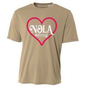 New Orleans Nola Strong Heartnew Orleans Strong Cooling Performance Crew T-Shirt