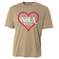 New Orleans Nola Strong Heartnew Orleans Strong Cooling Performance Crew T-Shirt