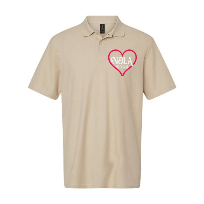 New Orleans Nola Strong Heartnew Orleans Strong Softstyle Adult Sport Polo