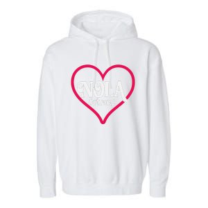 New Orleans Nola Strong Heartnew Orleans Strong Garment-Dyed Fleece Hoodie