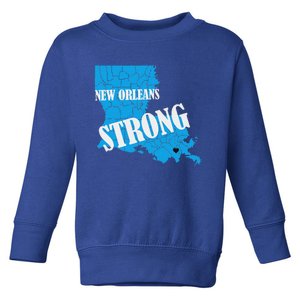 New Orleans Nola Strong 2025 Pray For Nola Toddler Sweatshirt