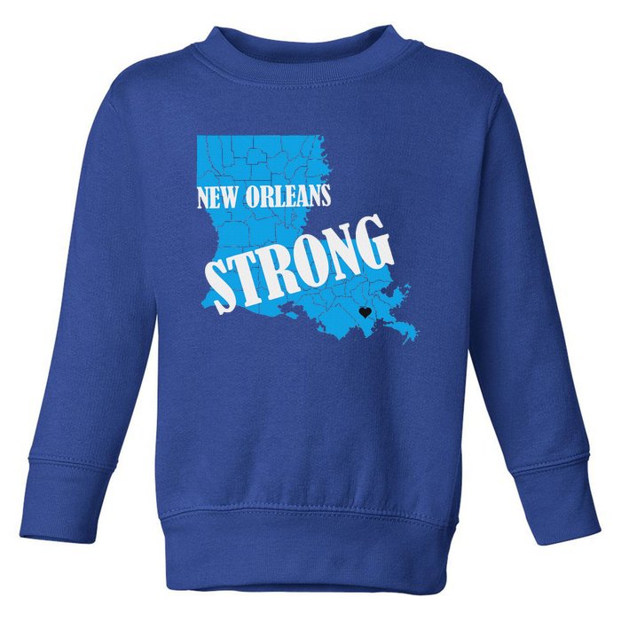 New Orleans Nola Strong 2025 Pray For Nola Toddler Sweatshirt