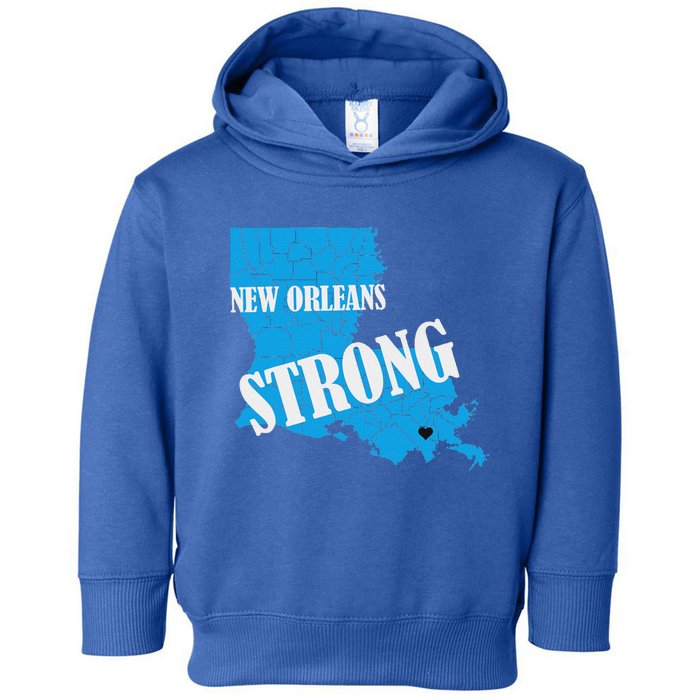 New Orleans Nola Strong 2025 Pray For Nola Toddler Hoodie