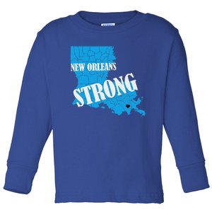 New Orleans Nola Strong 2025 Pray For Nola Toddler Long Sleeve Shirt