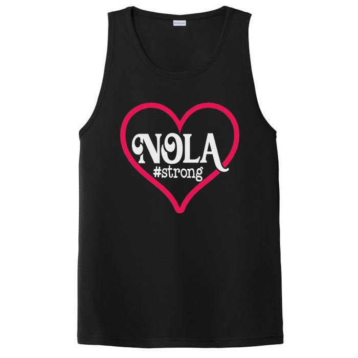 New Orleans Nola Strong Heart New Orleans Strong PosiCharge Competitor Tank