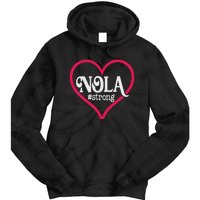 New Orleans Nola Strong Heart New Orleans Strong Tie Dye Hoodie