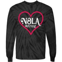 New Orleans Nola Strong Heart New Orleans Strong Tie-Dye Long Sleeve Shirt