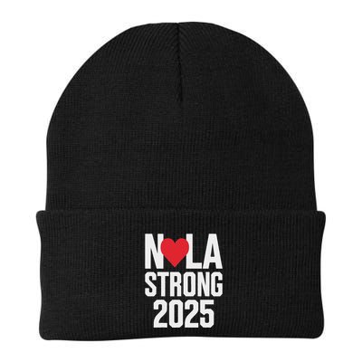 New Orleans Nola Strong Heart 2025 New Orleans Strong Knit Cap Winter Beanie