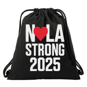 New Orleans Nola Strong Heart 2025 New Orleans Strong Drawstring Bag